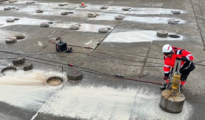 Сверление плит под сваи